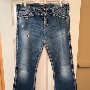 Silver twisted jeans